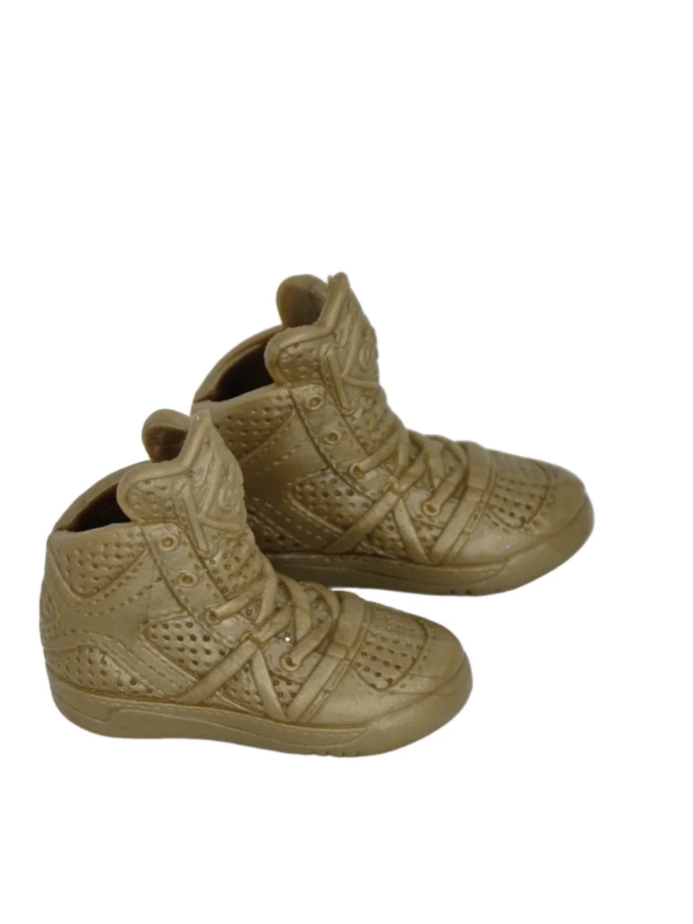 Vintage Mattel Ken Doll Metallic Gold High-Top Sneakers Shoes for 12
